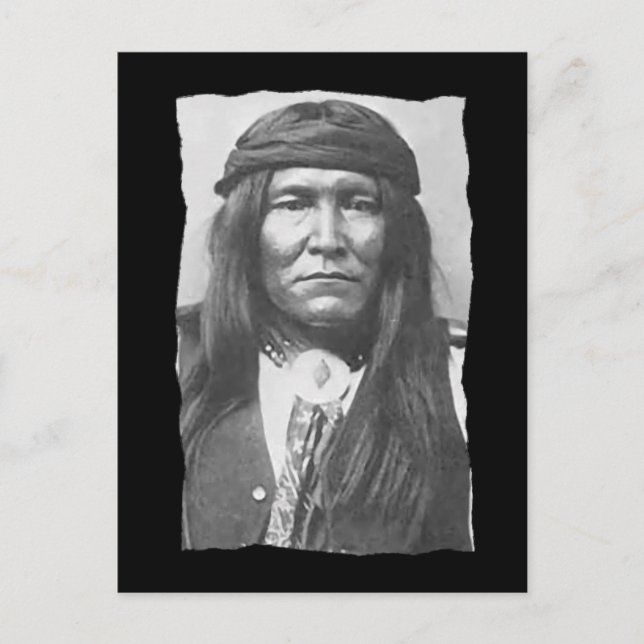 Postal Apache vintage nativo americano (Anverso)