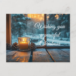 Postal Apacible decoración de Navidades de invierno en la