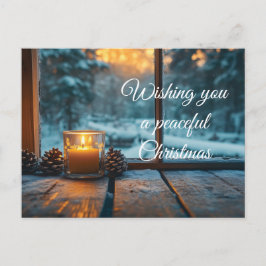 Postal Apacible decoración de Navidades de invierno en la