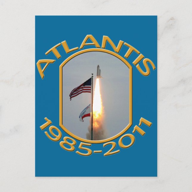 Postal Apagado final del transbordador espacial Atlantis (Anverso)
