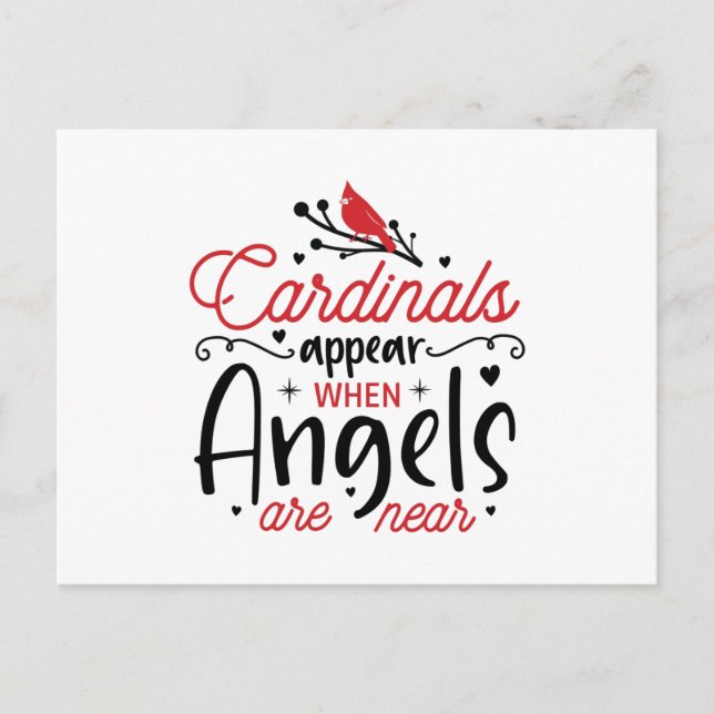 Postal Aparición cardinal (Anverso)