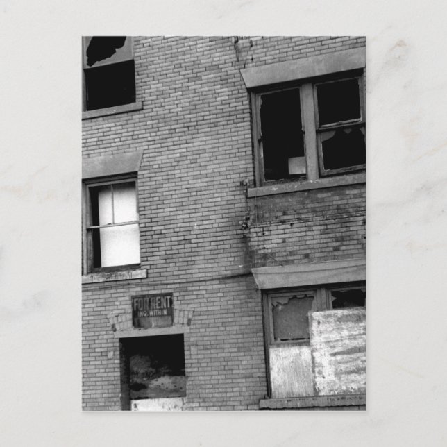 Postal Apartamento Abandonado para Alquilar (Anverso)