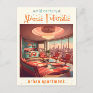 Postal Apartamento Urbano Futurista Atómico