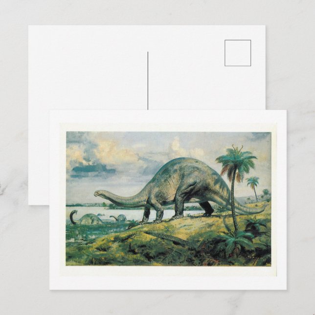 Postal Apatosaurus Excelsus (Brontosaurio) (Anverso / Reverso)