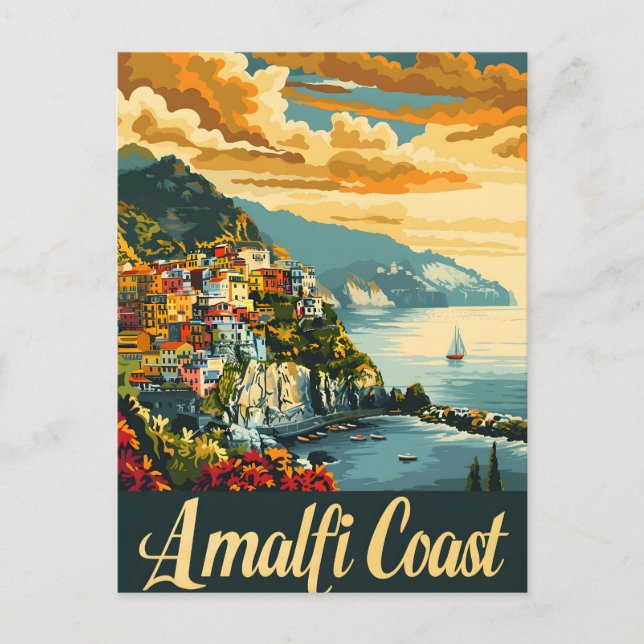 Postal Apertura de la costa de Amalfi (Anverso)