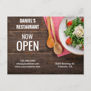 Postal Apertura de restaurante   Ahora abierto   Correo d