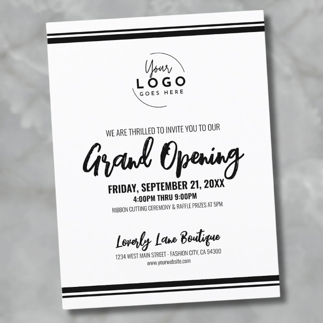 Postal Apertura general del logotipo comercial (Logo Business Grand Opening Postcard)