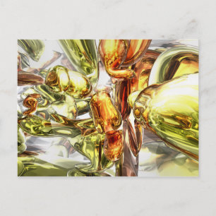 Postal Apertura Tangerina Abstract Postcard