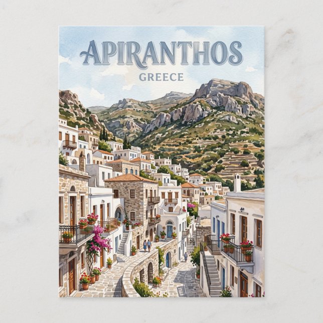 Postal Apiranthos Grecia (Anverso)