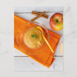 Postal Aplausos con canela y cuchara naranja