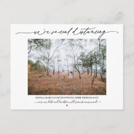 Postal Aplazamiento del Boda de distanciamiento social