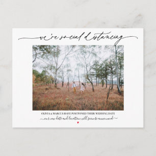 Postal Aplazamiento del Boda de distanciamiento social