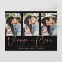 Aplazamiento del Rosa de moda escrito a mano Boda