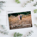 Postal Aplazamiento humorístico de Boda<br><div class="desc">Una breve postulación humorística de Bodas o una postal de cambio de fecha con tu foto y una escritura a la moda para que tu invitado sepa - de una manera divertida - que estás distanciando socialmente ahora mismo. Hay un filtro opcional para ayudar a configurar el texto blanco en...</div>