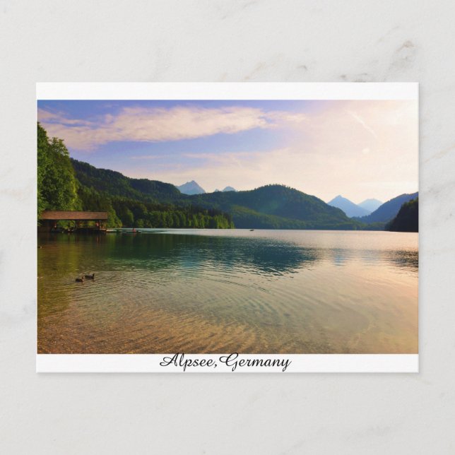Postal Aplsee, Hohenschwangau, Alemania (Anverso)
