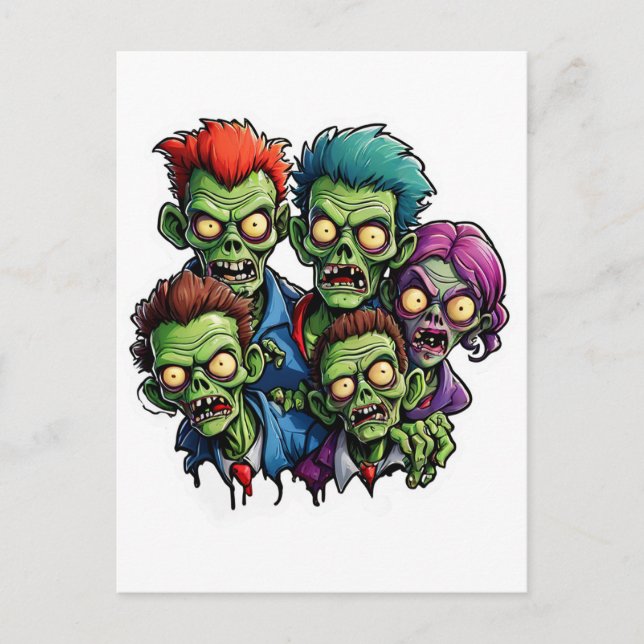 Postal Apocalipsis zombie (Anverso)