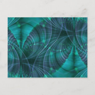 Postal Apófisis Arte Fractal I - azul