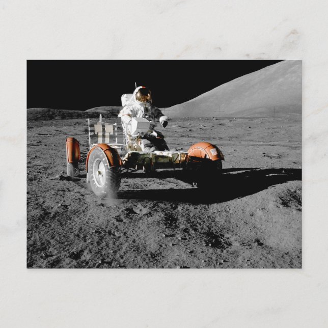 Postal Apolo 17 de la NASA Vehículo de Carretera Lunar (Anverso)