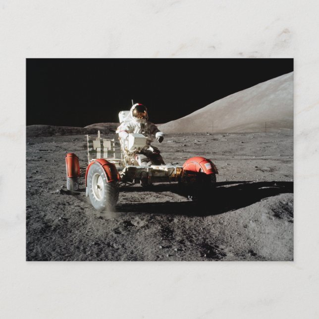 Postal Apolo 17 de la NASA Vehículo de Carretera Lunar, 1 (Anverso)