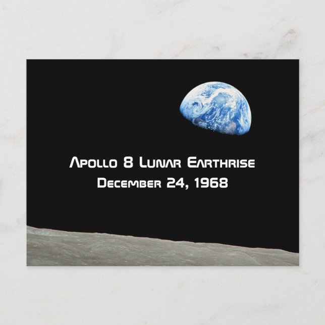 Postal Apolo 8 Aniversario de la Tierra Lunar 50 (Anverso)