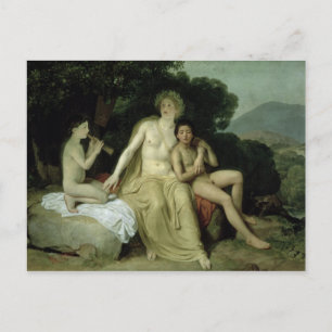 Postal Apolo con Hyacinthus y Cyparissus