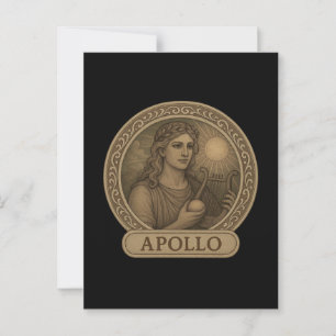 Postal Apolo Dios de la Luz Postcard