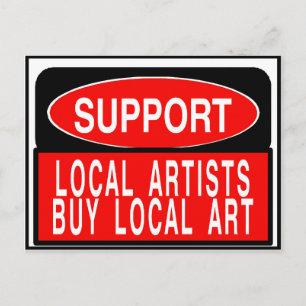 Postal Apoya a los artistas locales, compre el arte local