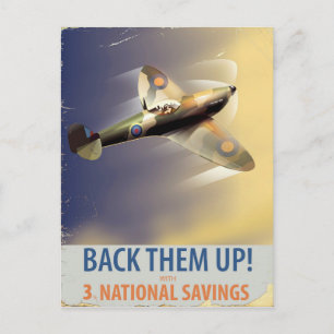 Postal ¡Apóyalos! Póster de la Segunda Guerra Mundial