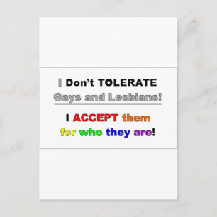 Postal Apoyar a los gays y las lesbianas