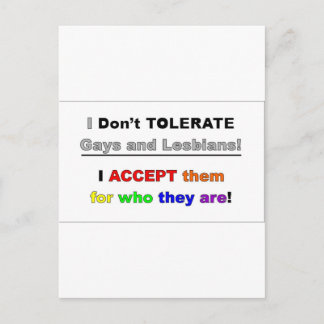 Postal Apoyar a los gays y las lesbianas