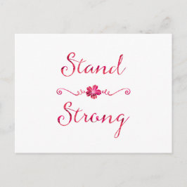 Postal Apoyar fuerte fuerza Inspiradora cita rosa