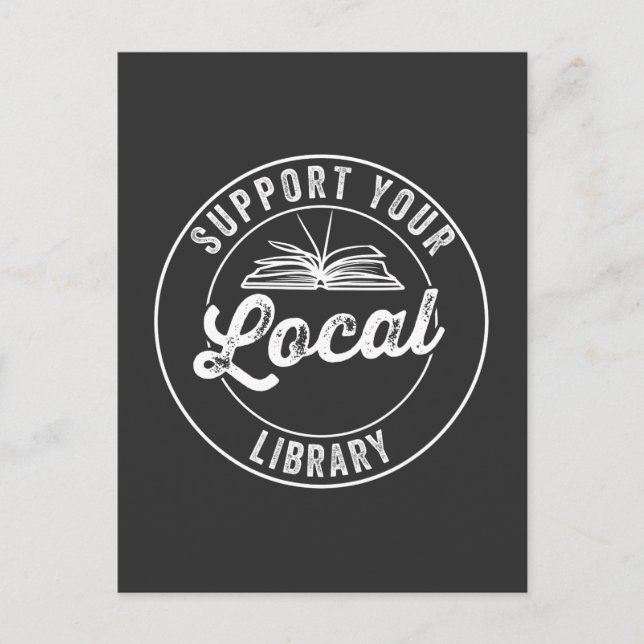 Postal apoyar la biblioteca local (Anverso)