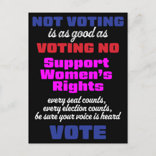 Postal Apoyar los derechos de la mujer votando