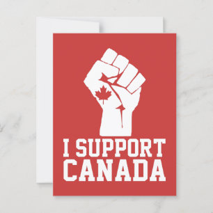 Postal Apoyo a Canadá - Orgulloso Canadiense
