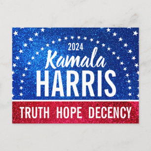 Postal Apoyo a Kamala Harris 2024 Progreso y unidad