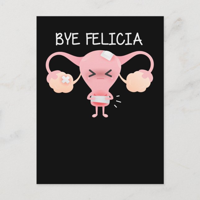 Postal Apoyo a la Histerectomía Eliminación del Útero (Anverso)