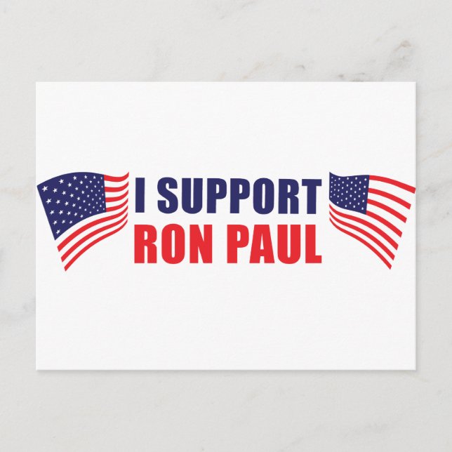 Postal ¡Apoyo A Ron Paul! (Anverso)