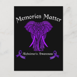 Postal Apoyo Conciencia Alzheimer Elefante Recuerdos