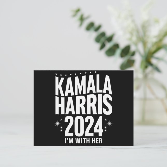 Postal Apoyo de Kamala 2024 Estoy con su Kamala Harris (Anverso de pie)