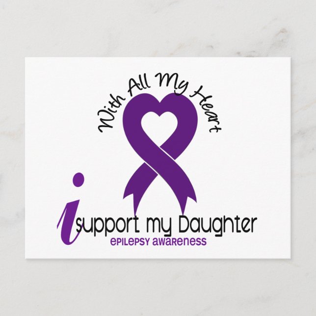 Postal Apoyo la Epilepsia De Mi Hija (Anverso)