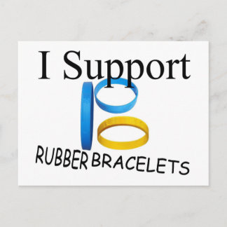 Postal Apoyo Pulseras de goma