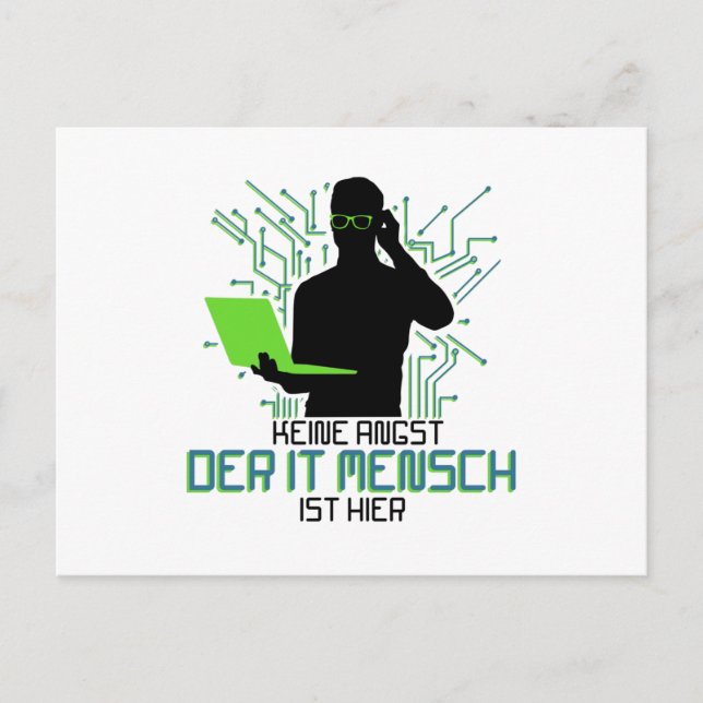 Postal Apoyo técnico Keine Angst der It Mensch (Anverso)