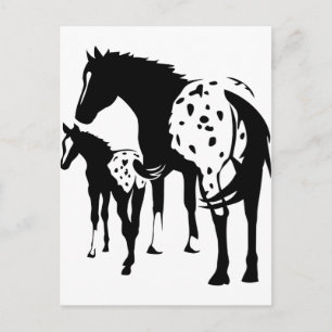 Postal Appaloosa Mare y Foal