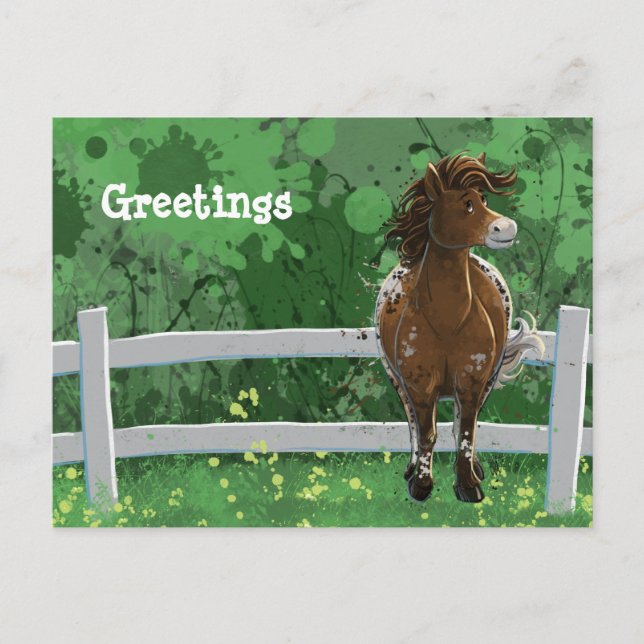 Postal Appaloosa Painted Pony (Anverso)