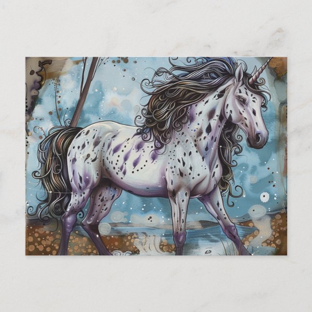 Postal Appaloosa Unicorn (Anverso)