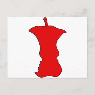 Postal Apple Face Ilusión Óptica