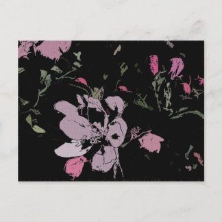Postal Apple florece en tinta