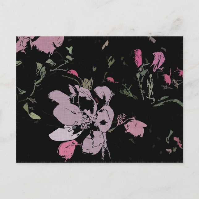 Postal Apple florece en tinta (Anverso)
