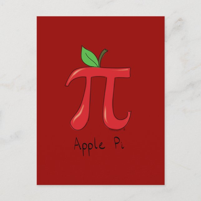 Postal Apple Pi Cute Math Day (Anverso)