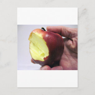Postal Apple roja mordida